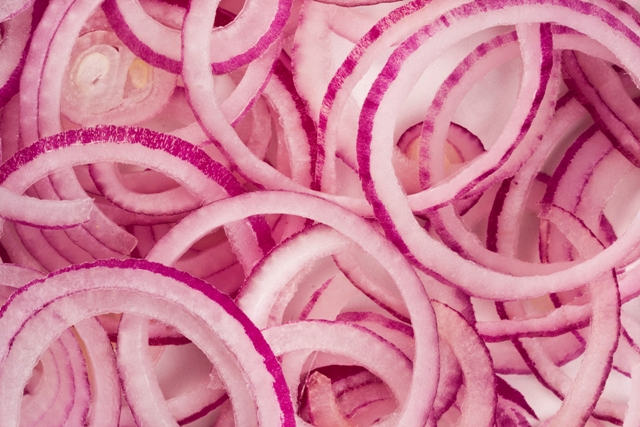 Red onion background
